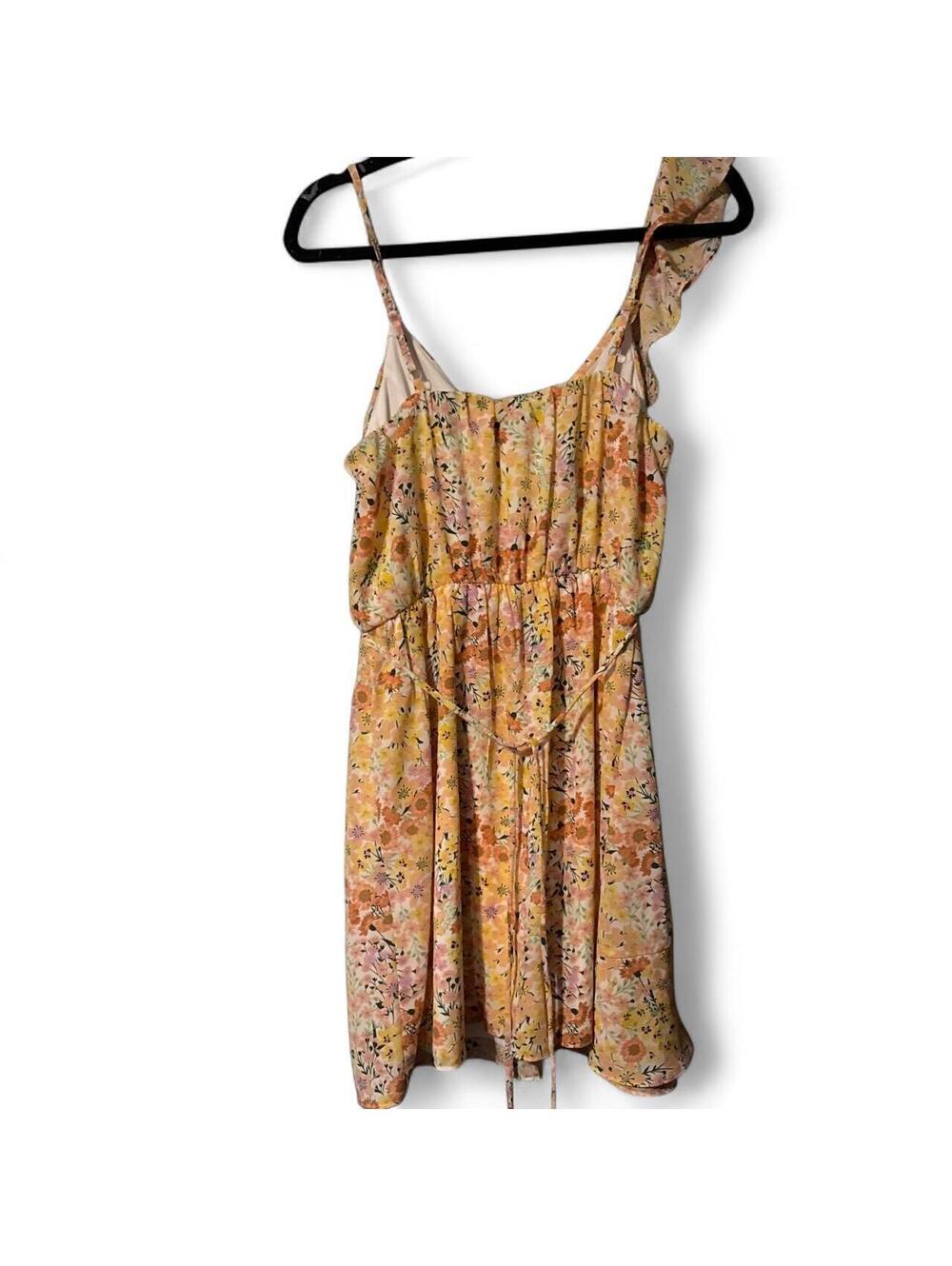 A.Byer Yellow floral mini dress size M - Picture 4 of 5